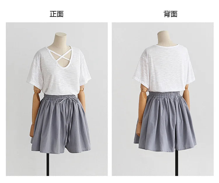 Summer Women Shorts High Waist Loose Chiffon Shorts Female Slacks Female Shorts