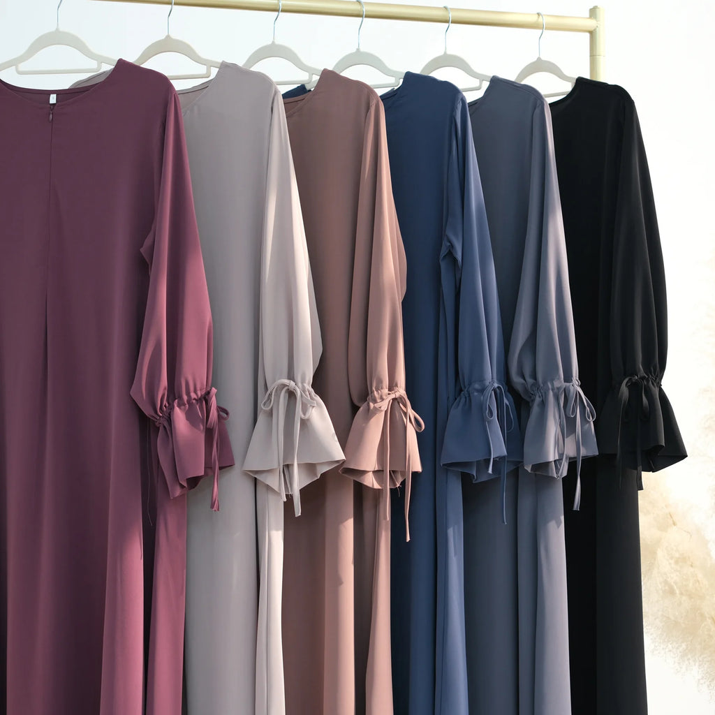 Ramadan Arabic Muslim Women Modest Dress Elegant Dubai Plain Abaya Islamic Church Clothing Fashion Loose Turkey Solid Robe