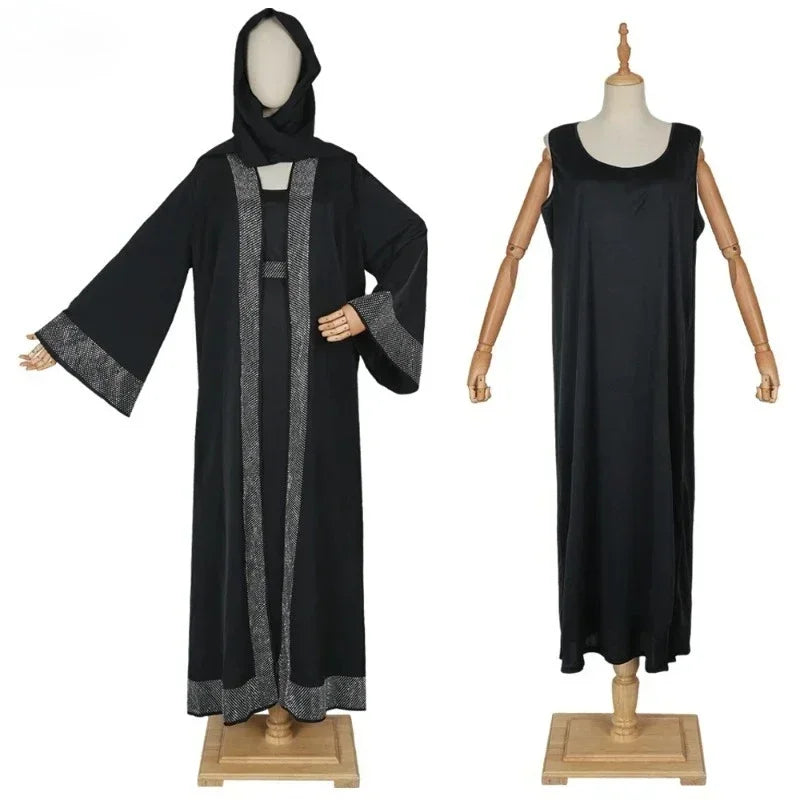 Muslim Modest Women Dress Jalabiya Eid Ramadan Arabic Long Robe Dubai Islam Morocco Kaftan Abayas Cardigan Dresses Outfits