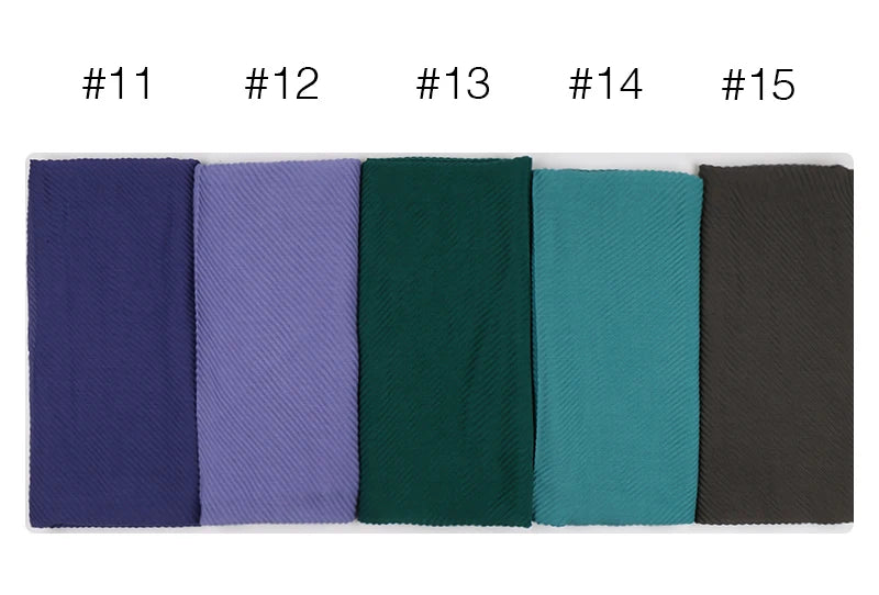 Women Pleated Hijab Headscarves For Women Chiffon Hijab Headband Scarf For Muslim Women Veil Hijab Georgette Crinkle Hijab Islam