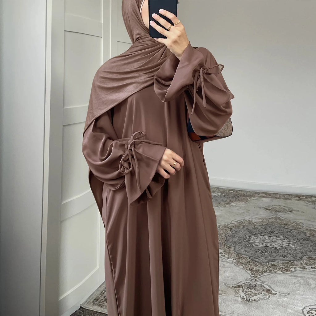 Ramadan Arabic Muslim Women Modest Dress Elegant Dubai Plain Abaya Islamic Church Clothing Fashion Loose Turkey Solid Robe