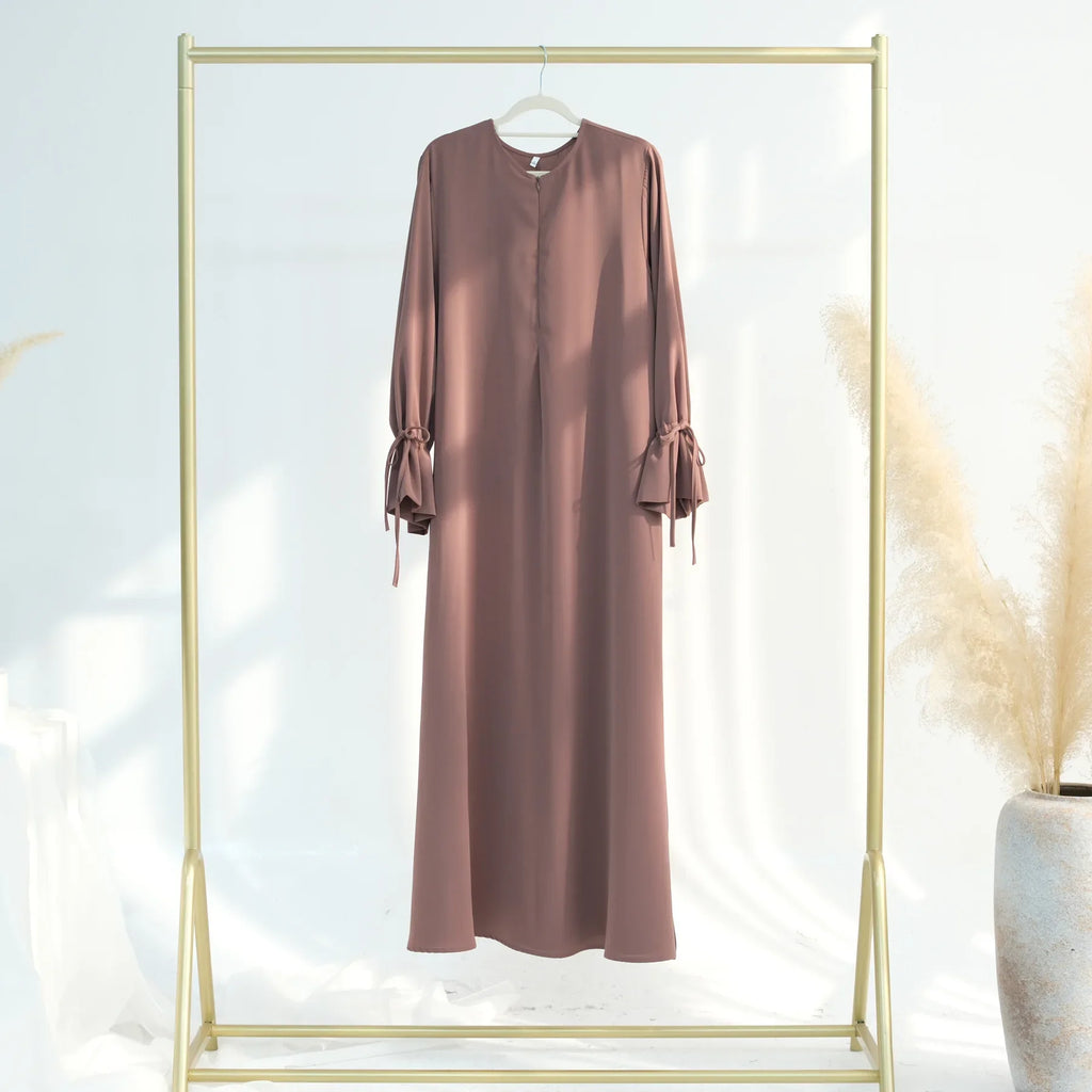 Ramadan Arabic Muslim Women Modest Dress Elegant Dubai Plain Abaya Islamic Church Clothing Fashion Loose Turkey Solid Robe