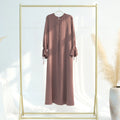 Ramadan Arabic Muslim Women Modest Dress Elegant Dubai Plain Abaya Islamic Church Clothing Fashion Loose Turkey Solid Robe