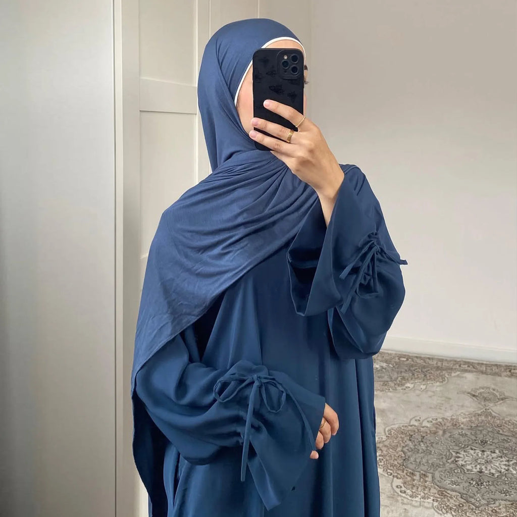 Ramadan Arabic Muslim Women Modest Dress Elegant Dubai Plain Abaya Islamic Church Clothing Fashion Loose Turkey Solid Robe
